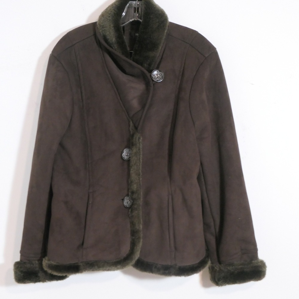 Style & Co Women Jacket XL Brown Soft Earthy Layering Woodland Rustic Cozy Cabin